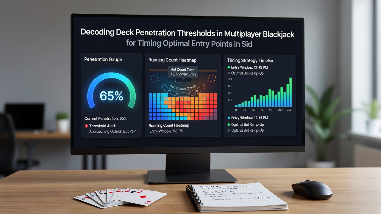 Grafische Analyse von Penetrationsschwellen und Side-Bet-Wahrscheinlichkeiten in Blackjack-Simulationen